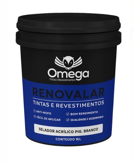 Selador Acr&iacute;lico Pigmentado Branco Omega frontal