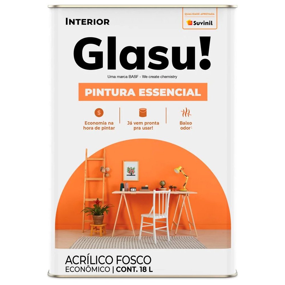 Tinta Acr&iacute;lica Glasu! Pintura Essencial frontal