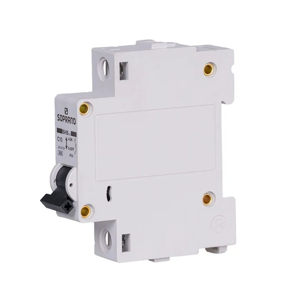 Disjuntor Monopolar SHB GII 10A Soprano detalhe superior