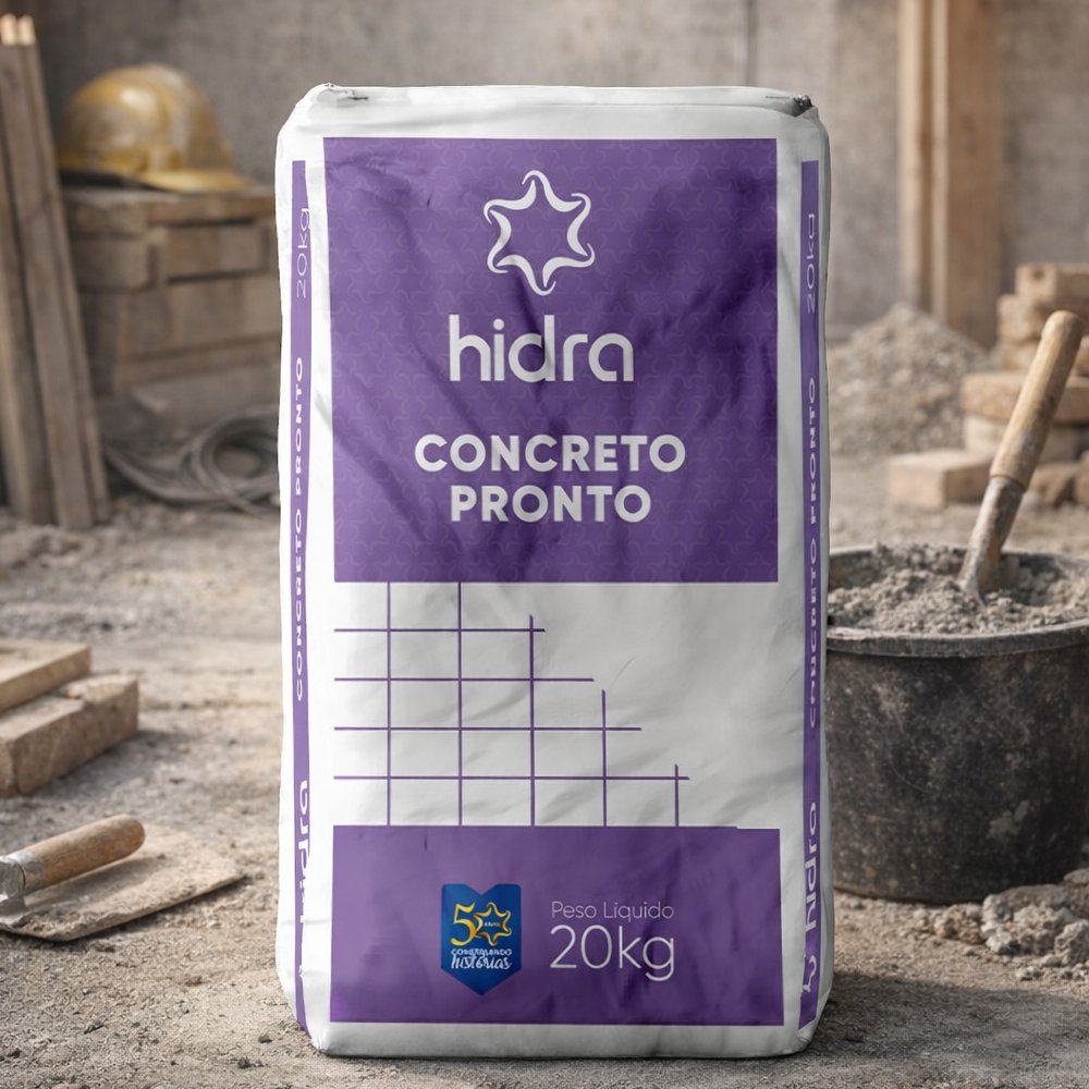 Concreto Pronto 20kg Hidra uso
